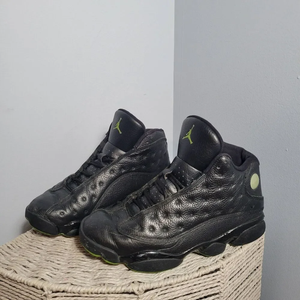 Jordan Air Jordan 13 Retro 2017 Black Altitude Green 414571-042 Men Size 9.5